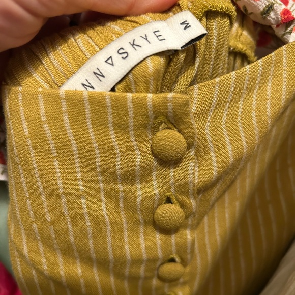 Flynn Skye Green Striped Bardot Dress size M, great condition - Picture 4 of 4